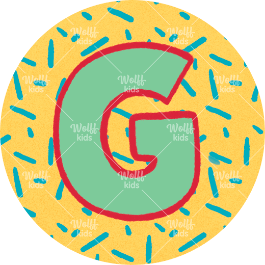 Einzelner Magnet: G gelb, 4cm